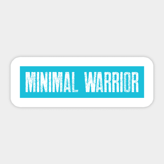 Minimal Warrior Sticker by Wise Inks